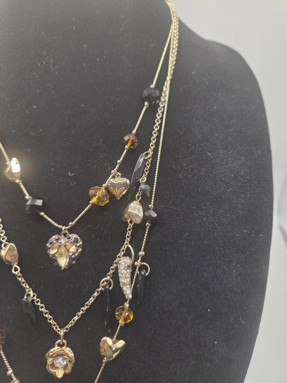 1568. Betsey Johnson Gold-Tone Multi-Strand  Necklace